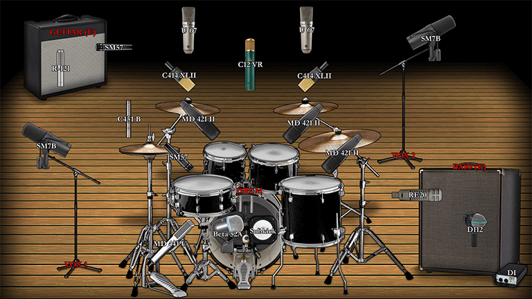 Export images of the instrument tables and microphone placements